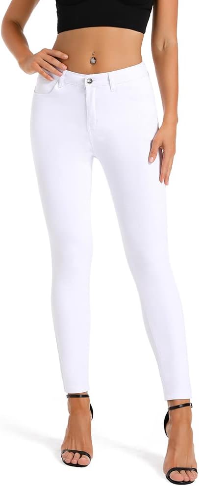 Women's Butt Lifting Skinny Jeans - High Waisted Curve Enhancing Soft Stretch Denim for Daily Wear - Small