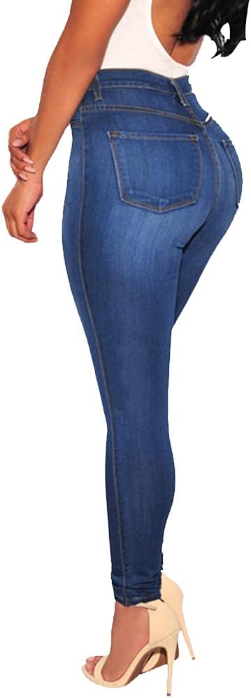 Women's Butt Lifting Skinny Jeans - High Waisted Curve Enhancing Soft Stretch Denim for Daily Wear - Small