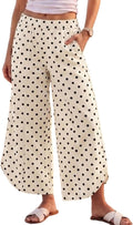 Women's Tulip Hem Wide Leg Jeans - Elastic Waist Cropped Denim Pants with a Casual Y2k Shape - Small