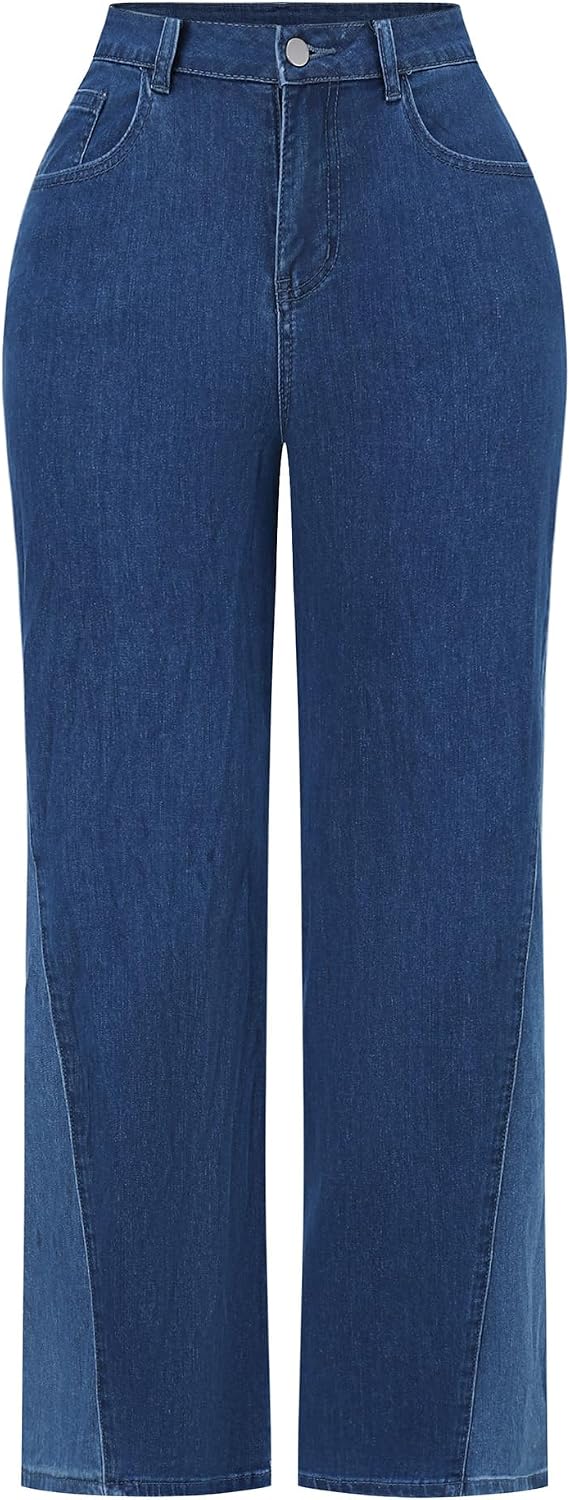 Women's High Waisted Wide Leg Jeans - Distressed Stretch Denim in Fourteen Washes for Casual Days - 2 (5)